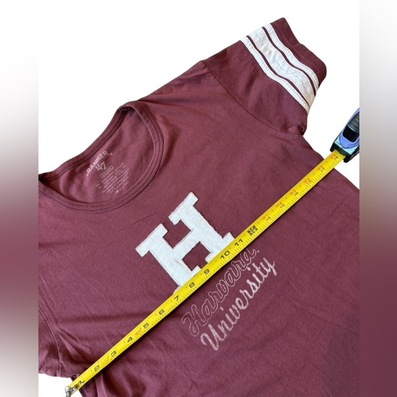Harvard University 47 Banner High School 100% Cotton Maroon T-Shirt, Size XL - Picture 4 of 8